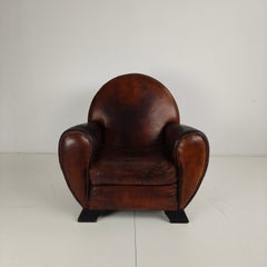 Leather Art Deco Gentleman’s Club Chair