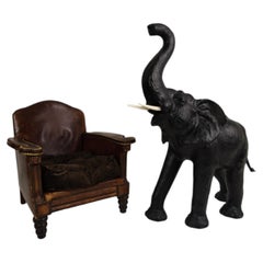 Scultura in pelle di elefante extra large, 130 cm – 1950 circa