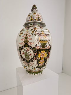 Makkum Tichelaar Lidded Pot, Hand-Painted Porcelain – Dutch