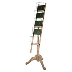 Antique English Rotating Newspaper, Magazine & Book Stand, 20th Century
