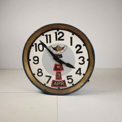Large Station Clock with Moon Phase and Calendar, 78 cm