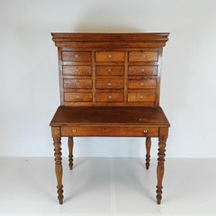 Stunning Antique One Of A Kind Notary Desk With Working Safe Bell
