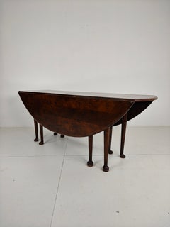 Antique English Drop-Leaf Dining Table Victorian – 8 Legs – Oval Shape – Seats 8