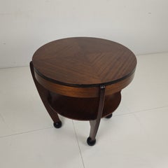 Art Deco Coffee Oak Table – Amsterdam School, The Netherlands, 1930s