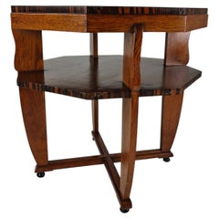 Amsterdam School Coffee Table – Oak with Veneer Inlay, circa 1920