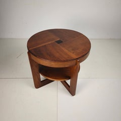 Amsterdam School Oak Side Table with Square Motif, Netherlands, Circa 1925