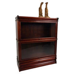 Mahogany Globe-Wernicke Modular Bookcase with Under-Drawers