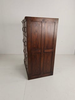 Solid Oak Double Archive Cabinet – Dutch, 1920–1940