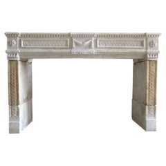 French Antique Fireplace Louis XVI Period Mantel "Anne De Bretagne" 1780s France
