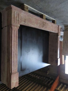 French Antique Fireplace Mantel Louis XVI Style 1800s France
