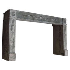 French Antique Fireplace Louis XVI Style Mantel Britany Area 1800s France