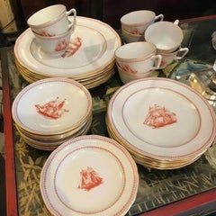 Spode Trade Winds red service for 48 over 378 pieces