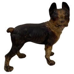 Antique Cast Iron Boston Terrier Doorstop by Hubley, American, 1900