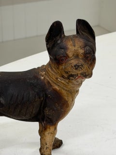 Antique Cast Iron Boston Terrier Doorstop by Hubley, American, 1900