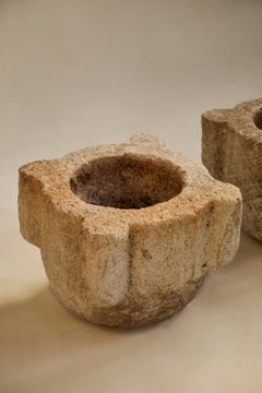 Antique Stone Mortar Pair