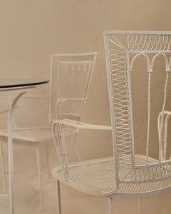Ribboned Wrought Iron Patio Set