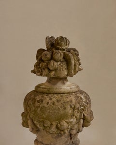 French Cast Stone Cornucopia Finials