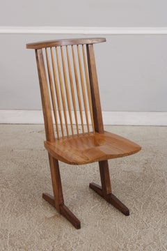 Set of Six Studio-Crafted Conoid Dining Chairs in the Manner of George Nakashima