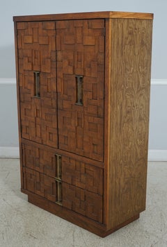 Vintage Brutalist Tall Chest in the Manner of Paul Evans, circa 1970s