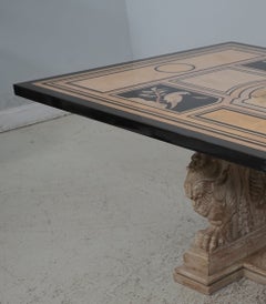 TROUVAILLES 19th Century Italian Style Marble Top Dining Room Table