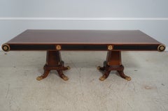 Italian Neoclassical Greek Key Inlaid Dining Room Table