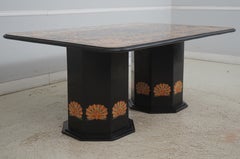 PIETRA DURA Inlaid Marble Top Italian Dining Room Table
