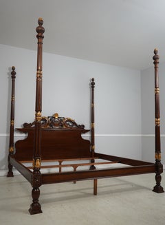 FRANCESCO MOLON Mahogany King Size Poster Bed