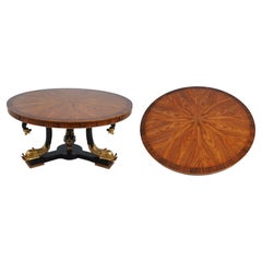 Italian Regency Dolphin Base Round Dining Room Table