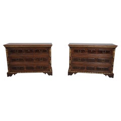 Pair FRANCESCO MOLON Italian 3 Drawer Chest Dressers