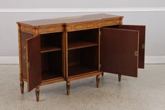 Vintage Adams Style Inlaid Satinwood & Painted Commode