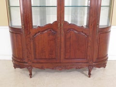 Vintage Custom French Style Lighted Beveled Glass China Cabinet