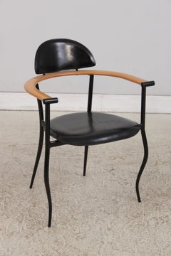 Set of 4 Arrben Stiletto “Marilyn” Postmodern Arm Dining Chairs, circa 1980s