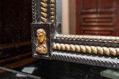 Early 19th Century Neoclassical Painted Mirror with Mythological Bas-Relief