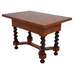 BAKER Highly Inlaid 1 Drawer Continental Library Table Desk