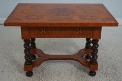 BAKER Highly Inlaid 1 Drawer Continental Library Table Desk