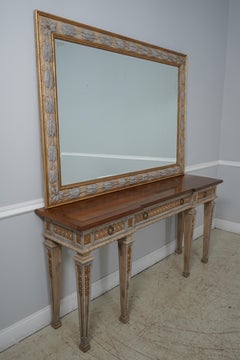 JOHN WIDDICOMB Italian Paint Decorated Console w. Mirror