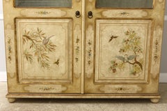 Chinoiserie 2 Door Bonnet Top China Display Cabinet
