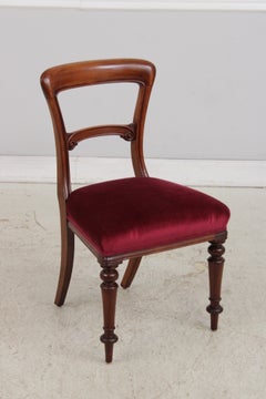 English William IV Set of 8 Mahogany Dining Chairs