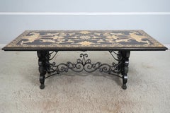 MAITLAND SMITH Neoclassical Wrought Iron Base Dining Room Table