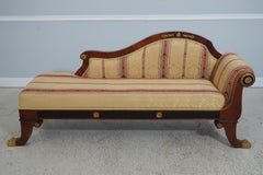 VERSACE Gigasso Mahogany Empire Style Chaise Recamier