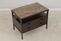 Pair BAKER Bill Sofield Modern Design Marble Top Nightstands