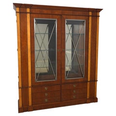 HENREDON Neoclassical Cherry China Display Cabinet