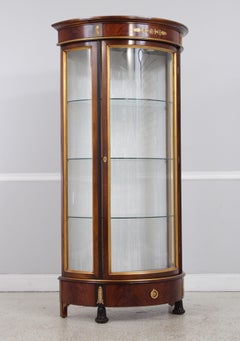 MOBILI COLOMBO Mahogany Neoclassical Vitrine Display Cabinet