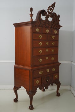 KINDEL Winterthur Van Pelt Mahogany Highboy