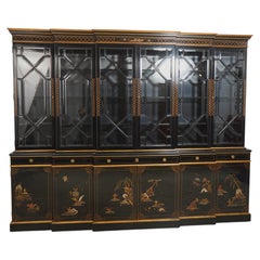 KARGES Monumental 6 Piece Chinoiserie Breakfront China Cabinet