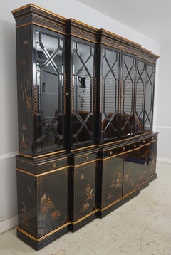 KARGES Monumental 6 Piece Chinoiserie Breakfront China Cabinet