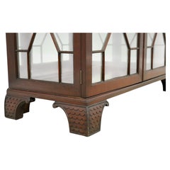 Master Craftsman Chinese Chippendale Mahogany Display Cabinet, circa 1920s