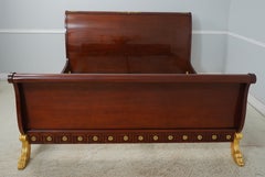 KINDEL King Size Empire Irish Georgian Clawfoot Sleigh Bed