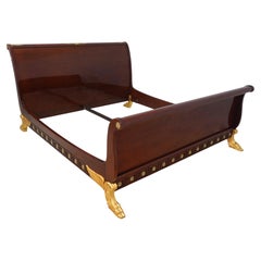 KINDEL King Size Empire Irish Georgian Clawfoot Sleigh Bed