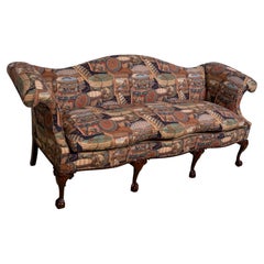 Pair SOUTHWOOD Ball & Claw Mahogany Camelback Sofas